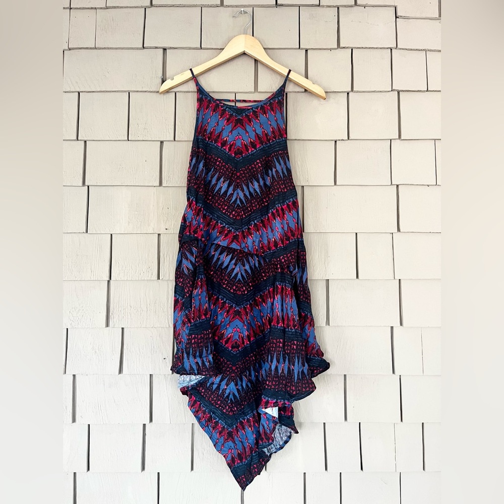 Free people Tribal Blue and Red Dress or Tunic, size small.